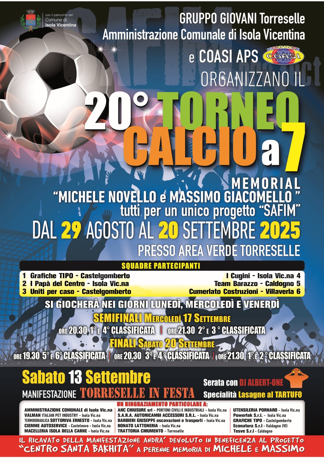 Locandina Torneo di Calcio a 7. 2025 -1